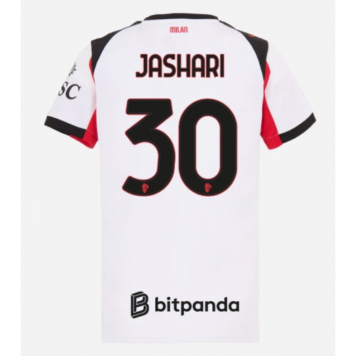 Billige Fotballdrakt AC Milan Ardon Jashari #30 Replika Bortedrakt Dame 2025-26 Kortermet Billige Fotballdrakt AC Milan Ardon Jashari #30 Replika Bortedrakt Dame 2025-26 Kortermet